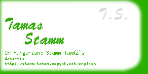 tamas stamm business card